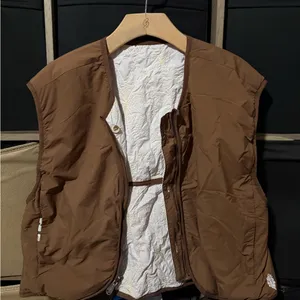 FREE PEOPLE Kacie Reversible Quilted Liner Vest in Lavender Brown Size Small thumbnail 8