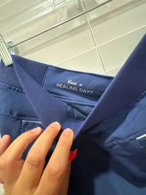 Healing Hands HH360 Women's Navy Blue Scrub Pants with Zipper Pocket SZ LP thumbnail 9