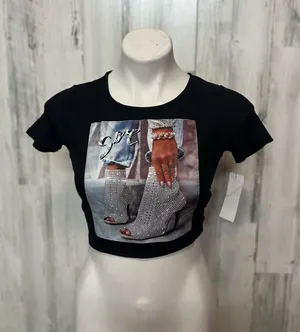 Crop top Black thumbnail 1