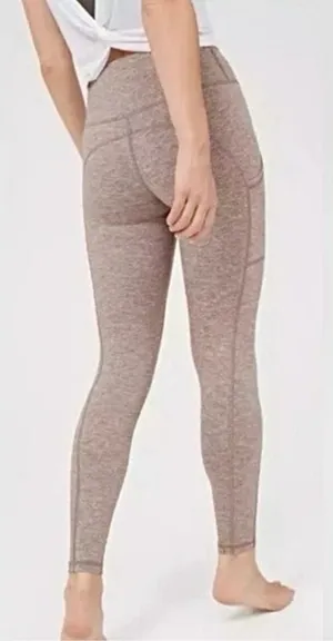 Aerie ‘The Hugger’ Brown Heather Leggings thumbnail 1