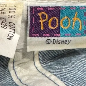 Disney Pooh Vintage 90’s Embroidered Denim Hat Pooh Piglet Adult One Size thumbnail 2