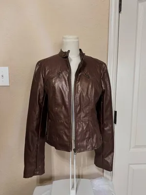 Body Central Brown leather jacket thumbnail 2
