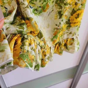 Pretty Little Thing Floral Cut-Out Dress Yellow thumbnail 6