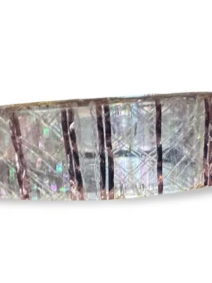 Unique Vintage Iridescent Clear and Lavender Lucite Bangle/Cuff Bracelet thumbnail 5
