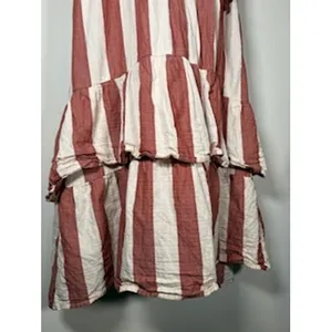 Knox Rose Stripped Maxi Dress Tiered Wrap Tassel Cottagecore Nautical Preppy Boho Medium thumbnail 4