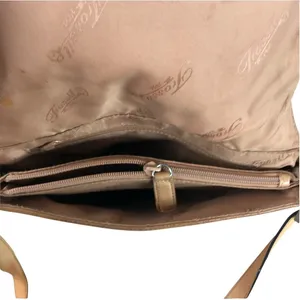 FOSSIL Classic VTG Leather Messenger Crossbody Shoulder Bag Brown Timeless Boho thumbnail 9