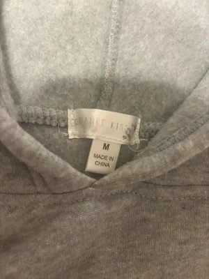 Adorable Floral Hoodie Gray Size M thumbnail 3
