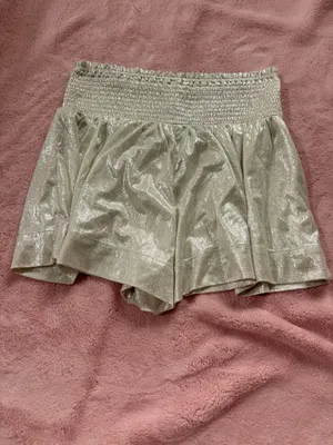 TCLC white metallic shorts Gold Size L thumbnail 2
