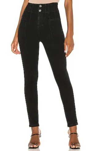 Free People We The Free Jayde Skinny Jeans Black Women’s 31 thumbnail 1