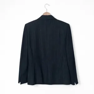 Tahari Black Pinstripe Pantsuit Women’s 10 Blazer & Trousers Career Suit Set thumbnail 3