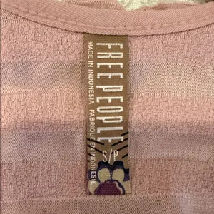 Free People Pink Ruffled Adjustable Strap Long Tank Top Women’s Small thumbnail 5