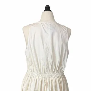 Universal Thread Womens Size XL Cream Black Embroidered Midi Dress Boho Pockets thumbnail 9