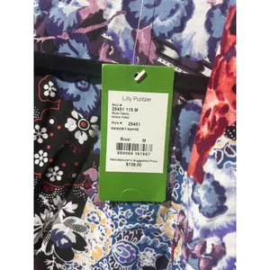 Lilly Pulitzer Anthropologie Resort Paisley Floral Button Up‎ Shirt Medium NWT thumbnail 4