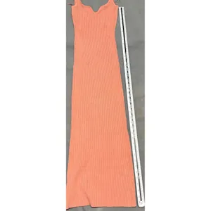 Beige‎ Botany Maxi Dress Ribbed Knit Bodycon Small Rust Orange thumbnail 4