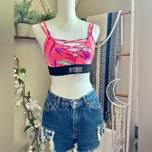 Victorias Secret PINK Ultimate Unlined Neon Strappy Bralette thumbnail 3
