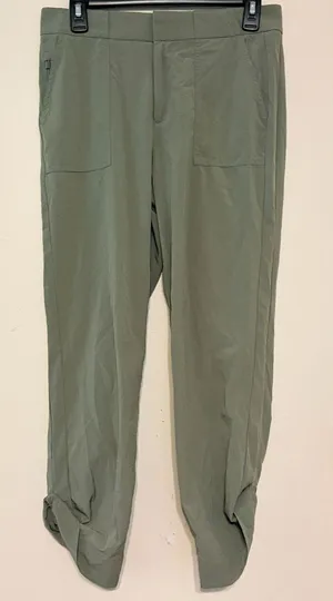 Athleta Tribeca Utility Crop Casual Pants in Laurel Olive Green Size 2 thumbnail 1