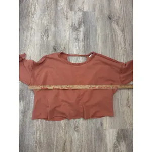 Aerie Weekend Pretty‎ Back Sweatshirt Women Terracotta Twist Back Cotton Size XS thumbnail 6