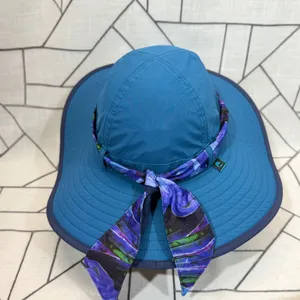 Sunday Afternoons Sun Hat One Size Teal Blue Floral Sash Wide‎ Brim Hiking Hat thumbnail 3