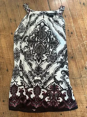 White House Black Market business casual artsy 2 blouse thumbnail 1