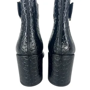 Christian Louboutin Croc Embossed Chelsea Boot 70 Calf Leather in‎ Black Size 37 thumbnail 13