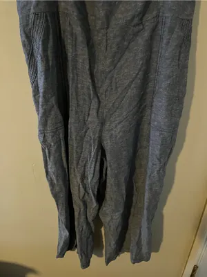 Old Navy Blue Chambray Linen Blend Straight Leg Jumpsuit 2X Euro Summer Capsule thumbnail 3