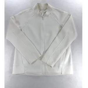 Lululemon Going Places Jacket White Full Zip Bomber Style Stretch Size 10 thumbnail 4