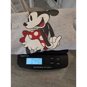 Disney Minnie Mouse Long Sleeve Ringer Shirt Womens M Grey Red Sparkle Graphic thumbnail 11