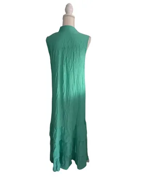 HIRUS Green Button Down Maxi Dress Size Large thumbnail 6