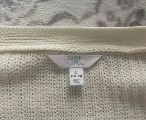 Cardigan Sweater White Size L thumbnail 2