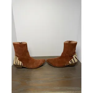 Free People Last Outlaw Calf Hair Ankle Boots Zebra Western 37 / US 6.5‎ Boho thumbnail 2