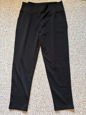 Angels Skinny Pants Women XL Black Pocket high Rise leggings 28 inseam business thumbnail 1
