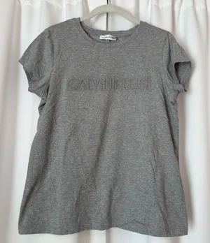 Calvin Klein Heather Gray Short Sleeve Logo T-Shirt Size Small thumbnail 1