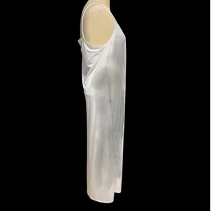 Vanity Fair‎ M/L 38 Slip Dress White Minimalist Bridal Coquette Sleep Loungewear thumbnail 4