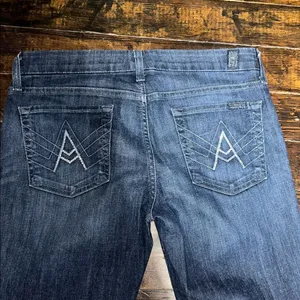 7 for All Mankind size 29 dark wash A pocket western jeans thumbnail 6