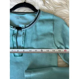 Urban Outfitters Out From Under Light Blue Ribbed Long Sleeve Crop Top XL thumbnail 7