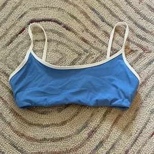 amazon white and blue activewear set  thumbnail 2