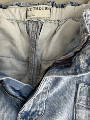 Free People We The Free Hazel Pull On Drop Waist Harem Cargo Pocket Jeans Sz Small thumbnail 11