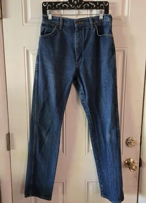 Vintage Wrangler Jeans Womens 13x32 (30x31) Blue Denim High Rise 14MWZG Western thumbnail 1