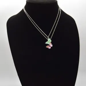 Butterfly Necklace Set Silver thumbnail 2