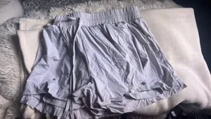 white skort ASRevival Purple thumbnail 1