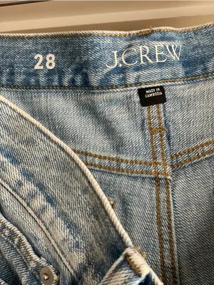 J.Crew Light Wash Low Rise Distressed Wide-Leg Jeans. Size: 28 90’s Skater thumbnail 3