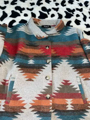 Women’s Blue B Aztec Jacket thumbnail 3