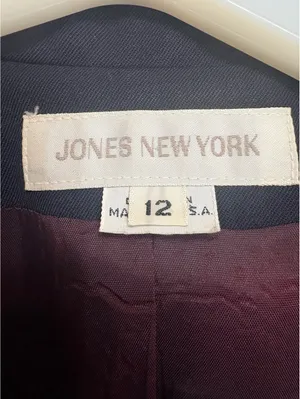 Jones Vtg New York Size 12 Navy Blazer Made in USA thumbnail 8