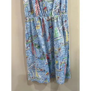 Lilly Pulitzer Lockwood‎ Sailboat Print Resort Cotton Midi Dress NWT M thumbnail 6