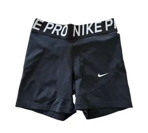 Nike Pro Womens Dri-Fit Black Performance Shorts Size Medium thumbnail 3