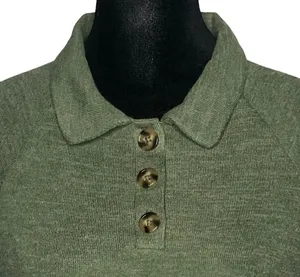 Green Knit Polo Dress - Size Large thumbnail 2