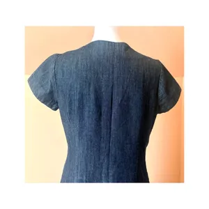 Boden Denim Shift Dress Womens 4L Blue‎ Excellent Pintuck Pocket thumbnail 11