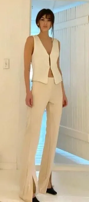 Mango / Slit Hem Pants in Ecru Size S thumbnail 4