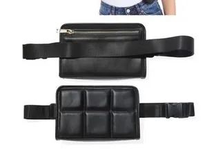 NWT Amanda Uprichard Black‎ Quilted Belt Bag Le Sac Banane Fanny Pack Gold Zip thumbnail 1