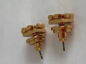 Tory Burch Gold Logo Stud Earrings NWOT thumbnail 2